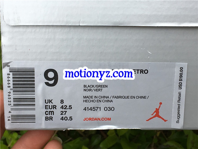 Authentic Air Jordan 13 Retro Black Green